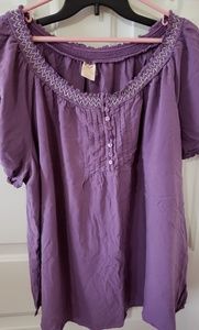 Plus 3x 22/24 Purplr Peasant Top